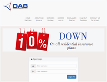 Tablet Screenshot of dabpremiumfinance.com